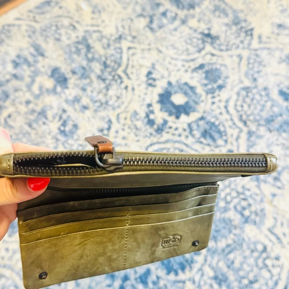 Green Genicci Patchwork Leather Wallet
